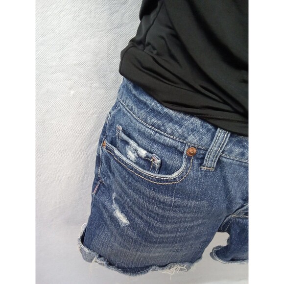 Aeropostale Womens Cut Off Shorts Size 5/6 Distressed denim y2k - Picture 2 of 10